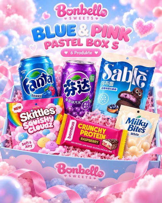 Blue & Pink Pastel Box (Ästhetisches Paket) – Soft Pastel Mix