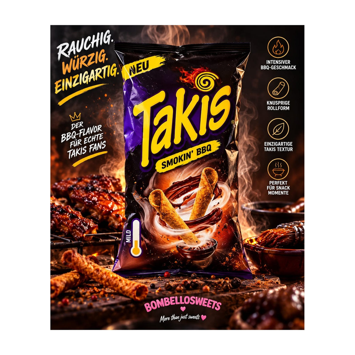 Takis Smokin' BBQ – 100 g – BONBELLOSWEETS