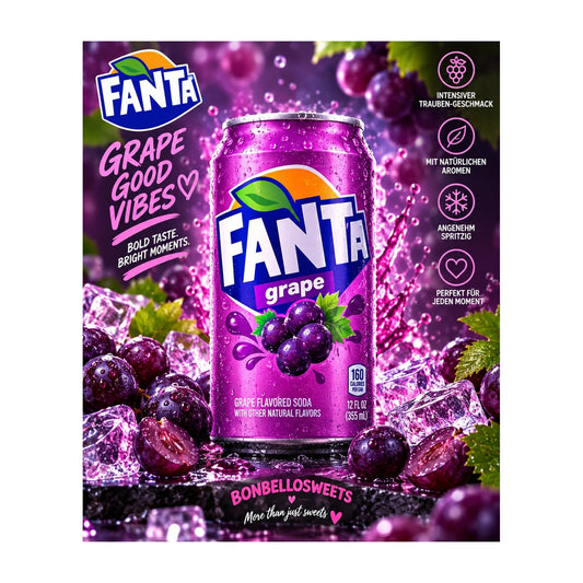Fanta Grape USA – 0,355 l – BONBELLOSWEETS