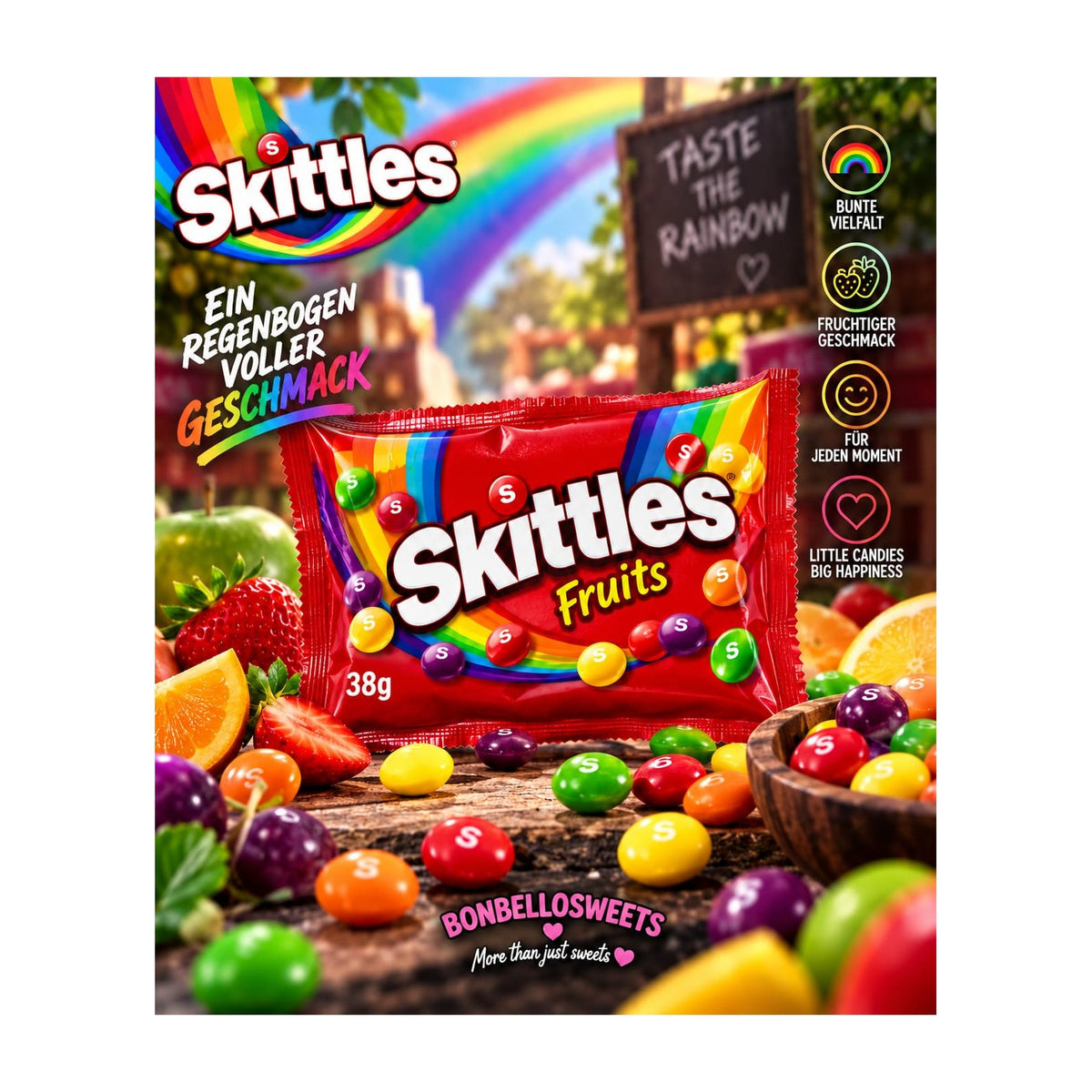 Skittles Fruits – 38 g – BONBELLOSWEETS