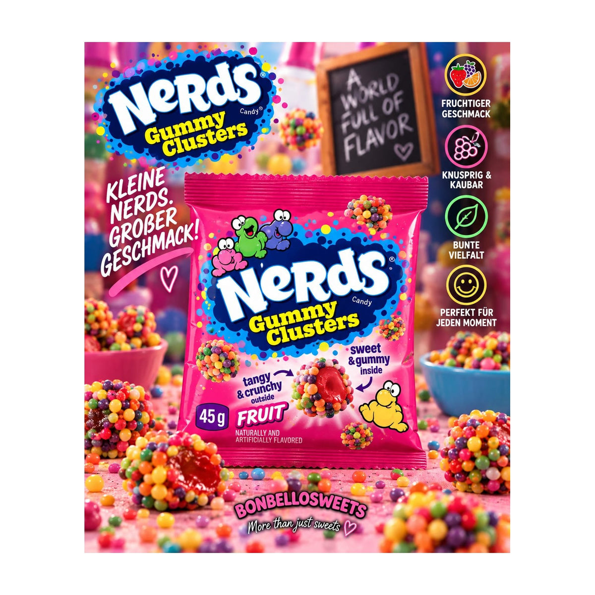 Nerds Gummy Clusters – 45 g – BONBELLOSWEETS