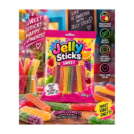 Jelly Sticks Sweet – 200 g – BONBELLOSWEETS