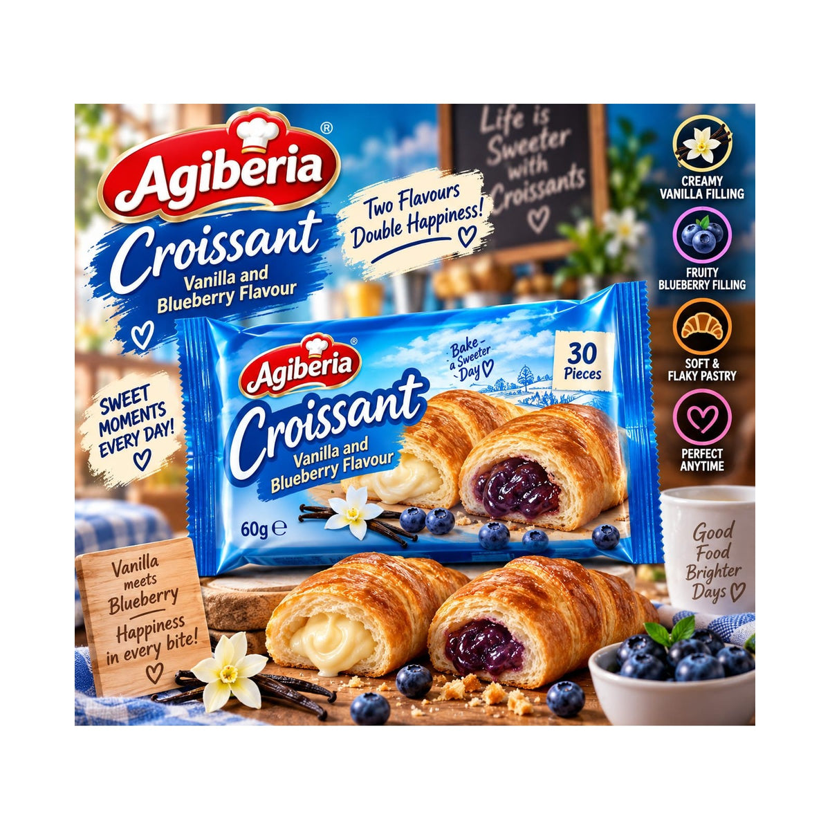 Agiberia Croissant Vanilla & Blueberry – 60 g – BONBELLOSWEETS
