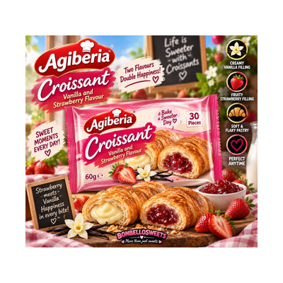 Agiberia Croissant Vanilla & Strawberry