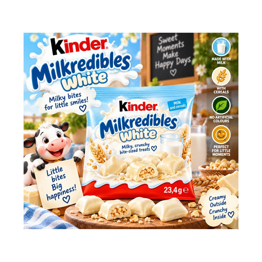 Kinder Milkredibles White – 23,4 g – BONBELLOSWEETS