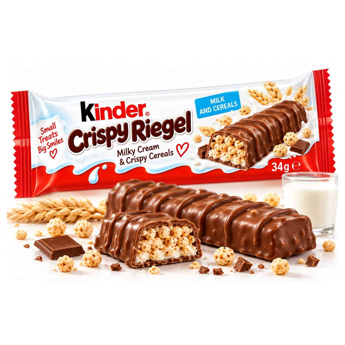 Kinder Crispy Riegel – 34 g – BONBELLOSWEETS
