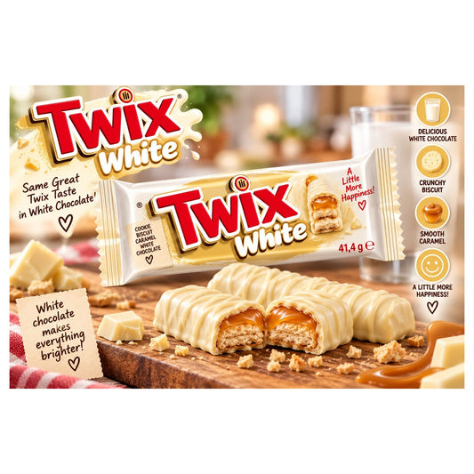 Twix White – 41,4 g – BONBELLOSWEETS