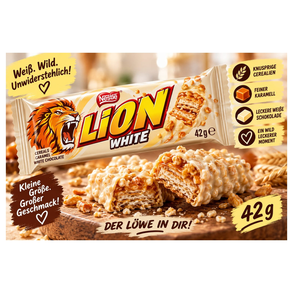 Lion White – 42 g – BONBELLOSWEETS