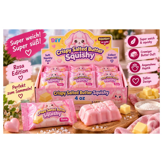 Crispy Salted Butter Squishy – Rosa Edition – 4 oz – BONBELLOSWEETS