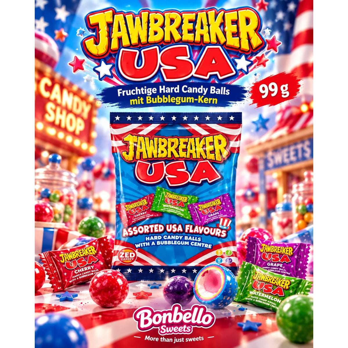 Jawbreaker Fruit Candy Balls USA