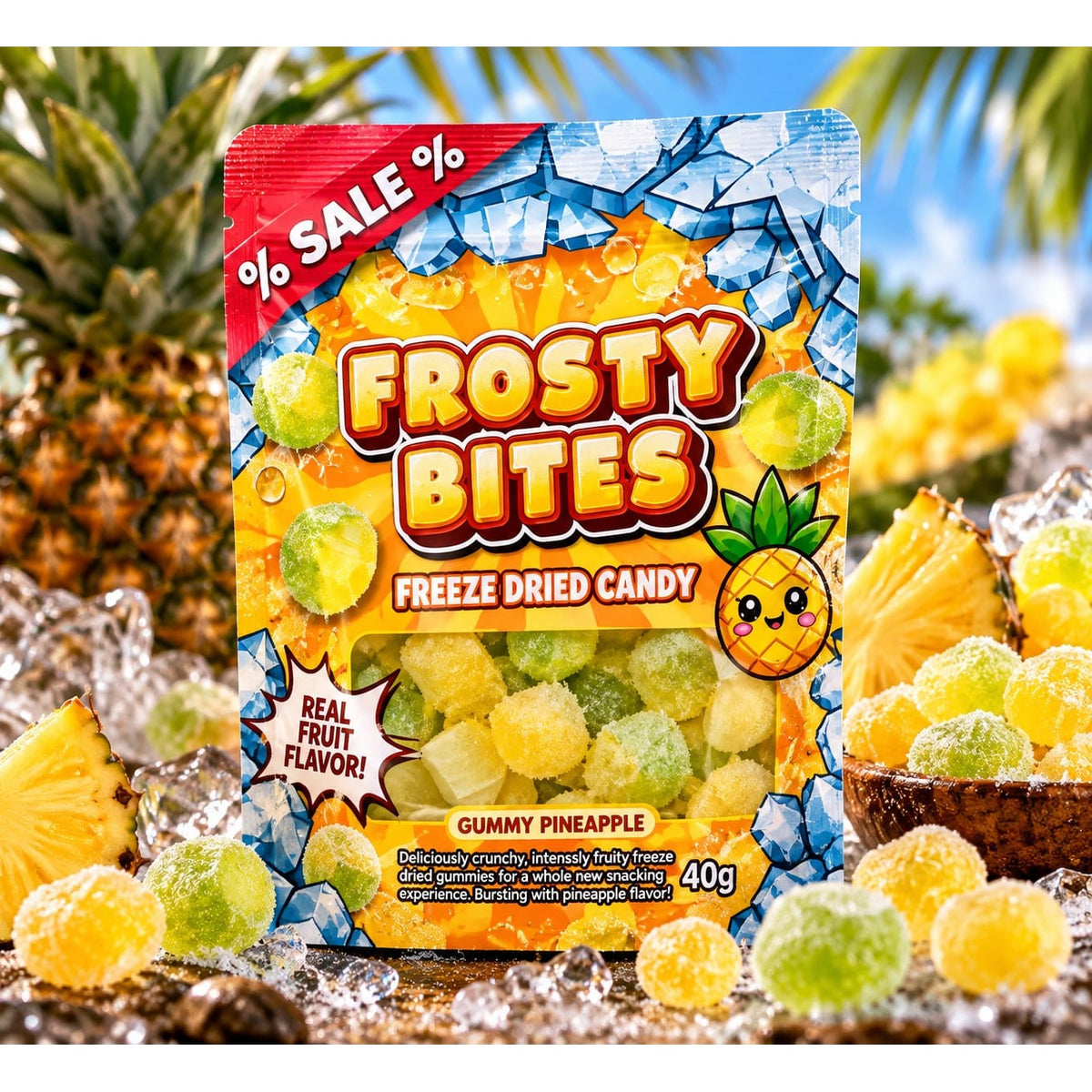 Frosty Bites Gummies Pineapple